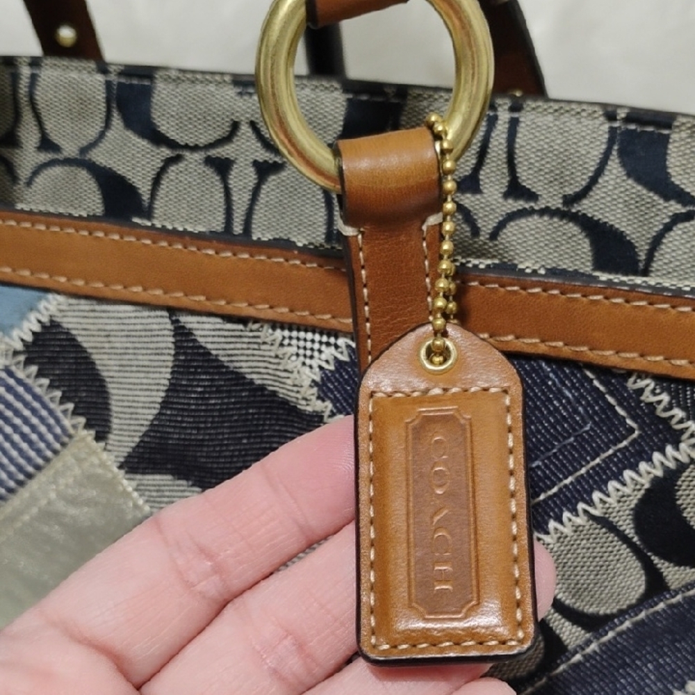 Flash Sale! Coach Blue Denim Patchwork Leather Tr… - image 3